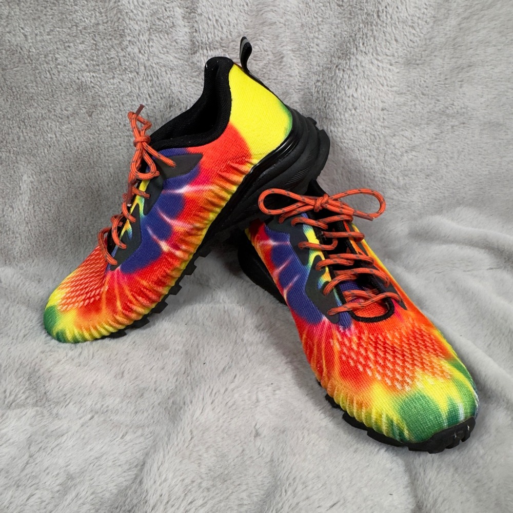Kricely Trail Shoes Sneakers US 8.5 Rainbow Tie Dye Dopaminecore Festival
